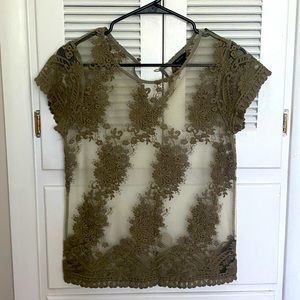 Green lace shirt from Guess size XS